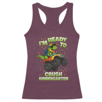 Back To School Boy Dinosaur Racerback Tank Top I Am Ready To Crush Kindergarten - Wonder Print Shop