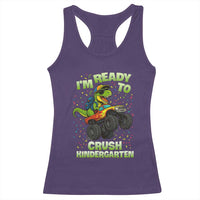Back To School Boy Dinosaur Racerback Tank Top I Am Ready To Crush Kindergarten - Wonder Print Shop