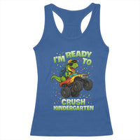Back To School Boy Dinosaur Racerback Tank Top I Am Ready To Crush Kindergarten - Wonder Print Shop