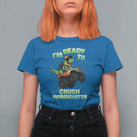 Back To School Boy Dinosaur T Shirt For Women I Am Ready To Crush Kindergarten - Wonder Print Shop