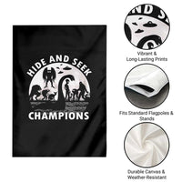 Hide And Seek Champions Garden Flag Funny Cryptid Cryptozoology - Wonder Print Shop
