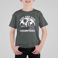 Hide And Seek Champions T Shirt For Kid Funny Cryptid Cryptozoology - Wonder Print Shop