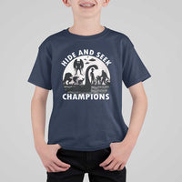 Hide And Seek Champions T Shirt For Kid Funny Cryptid Cryptozoology - Wonder Print Shop