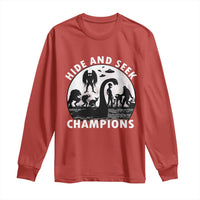 Hide And Seek Champions Long Sleeve Shirt Funny Cryptid Cryptozoology - Wonder Print Shop