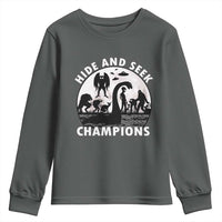 Hide And Seek Champions Youth Sweatshirt Funny Cryptid Cryptozoology - Wonder Print Shop