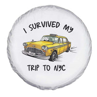 I Survived My Trip to NYC Spare Tire Cover Funny New York City Yellow Taxi Meme Gift