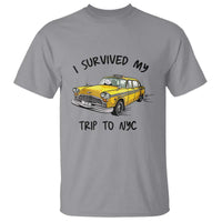 I Survived My Trip to NYC T Shirt Funny New York City Yellow Taxi Meme Gift
