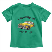 I Survived My Trip to NYC Toddler T Shirt Funny New York City Yellow Taxi Meme Gift