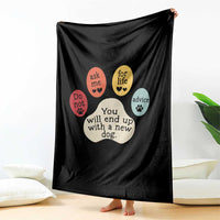 Do Not Ask Me For Life Advice Throw Blanket Funny Sarcastic Dog Lover Gift