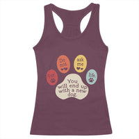 Do Not Ask Me For Life Advice Racerback Tank Top Funny Sarcastic Dog Lover Gift