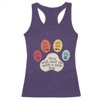 Do Not Ask Me For Life Advice Racerback Tank Top Funny Sarcastic Dog Lover Gift