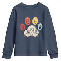 Do Not Ask Me For Life Advice Youth Sweatshirt Funny Sarcastic Dog Lover Gift