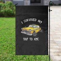 I Survived My Trip to NYC Garden Flag Funny New York City Yellow Taxi Meme