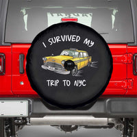 I Survived My Trip to NYC Spare Tire Cover Funny New York City Yellow Taxi Meme