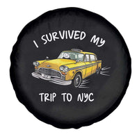 I Survived My Trip to NYC Spare Tire Cover Funny New York City Yellow Taxi Meme