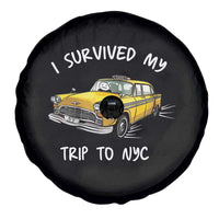 I Survived My Trip to NYC Spare Tire Cover Funny New York City Yellow Taxi Meme