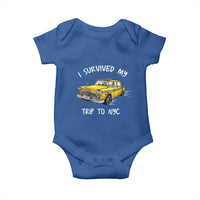 I Survived My Trip to NYC Baby Onesie Funny New York City Yellow Taxi Meme