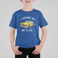 I Survived My Trip to NYC T Shirt For Kid Funny New York City Yellow Taxi Meme