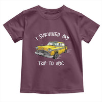 I Survived My Trip to NYC Toddler T Shirt Funny New York City Yellow Taxi Meme
