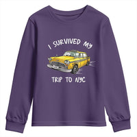 I Survived My Trip to NYC Youth Sweatshirt Funny New York City Yellow Taxi Meme