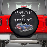 I Survived My Trip to NYC Spare Tire Cover Funny New York City USA Flag Taxi Meme
