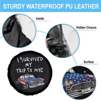 I Survived My Trip to NYC Spare Tire Cover Funny New York City USA Flag Taxi Meme