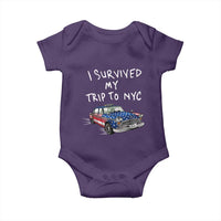I Survived My Trip to NYC Baby Onesie Funny New York City USA Flag Taxi Meme