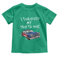 I Survived My Trip to NYC Toddler T Shirt Funny New York City USA Flag Taxi Meme