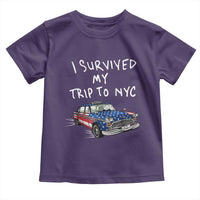I Survived My Trip to NYC Toddler T Shirt Funny New York City USA Flag Taxi Meme