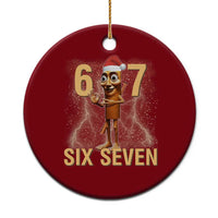 67 Six Seven Italian Brainrot Meme Ceramic Ornament Funny Tung Tung Tung Sahur Xmas - Wonder Print Shop