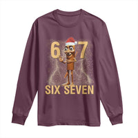 67 Six Seven Italian Brainrot Meme Long Sleeve Shirt Funny Tung Tung Tung Sahur Christmas - Wonder Print Shop