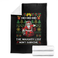 Nakatomi Plaza Christmas Throw Blanket Funny Santa Gun Cosplay Xmas - Wonder Print Shop