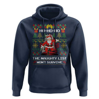 Nakatomi Plaza Christmas Hoodie Funny Santa Gun Cosplay Xmas - Wonder Print Shop