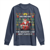 Nakatomi Plaza Christmas Long Sleeve Shirt Funny Santa Gun Cosplay Xmas - Wonder Print Shop