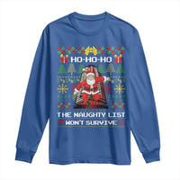 Nakatomi Plaza Christmas Long Sleeve Shirt Funny Santa Gun Cosplay Xmas - Wonder Print Shop