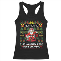 Nakatomi Plaza Christmas Racerback Tank Top Funny Santa Gun Cosplay Xmas - Wonder Print Shop