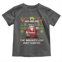 Nakatomi Plaza Christmas Toddler T Shirt Funny Santa Gun Cosplay Xmas - Wonder Print Shop