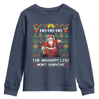 Nakatomi Plaza Christmas Youth Sweatshirt Funny Santa Gun Cosplay Xmas - Wonder Print Shop
