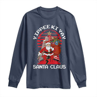 Nakatomi Plaza Christmas Long Sleeve Shirt Yippee Ki Yay Santa Claus - Wonder Print Shop