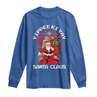 Nakatomi Plaza Christmas Long Sleeve Shirt Yippee Ki Yay Santa Claus - Wonder Print Shop
