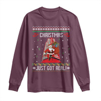 Nakatomi Plaza Christmas Long Sleeve Shirt Just Got Real - Wonder Print Shop