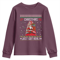 Nakatomi Plaza Christmas Youth Sweatshirt Just Got Real - Wonder Print Shop