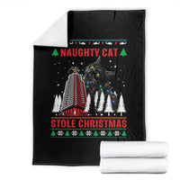 Nakatomi Plaza Christmas Throw Blanket Funny Catzilla Monster Xmas - Wonder Print Shop