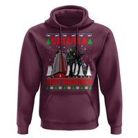 Nakatomi Plaza Christmas Hoodie Funny Catzilla Monster Xmas - Wonder Print Shop