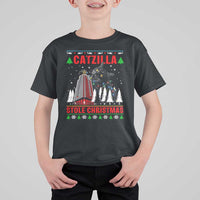 Nakatomi Plaza Christmas T Shirt For Kid Funny Catzilla Monster Xmas - Wonder Print Shop