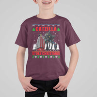 Nakatomi Plaza Christmas T Shirt For Kid Funny Catzilla Monster Xmas - Wonder Print Shop