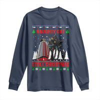 Nakatomi Plaza Christmas Long Sleeve Shirt Funny Catzilla Monster Xmas - Wonder Print Shop