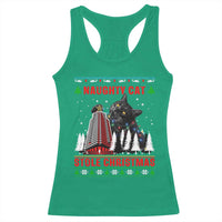 Nakatomi Plaza Christmas Racerback Tank Top Funny Catzilla Monster Xmas - Wonder Print Shop