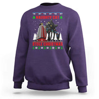 Nakatomi Plaza Christmas Sweatshirt Funny Catzilla Monster Xmas - Wonder Print Shop