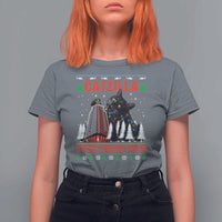 Nakatomi Plaza Christmas T Shirt For Women Funny Catzilla Monster Xmas - Wonder Print Shop